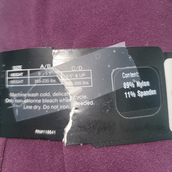 NEW NWT Lanebryant Opaque Control Top Tight Color Mulberry Size A-B - Picture 2 of 3